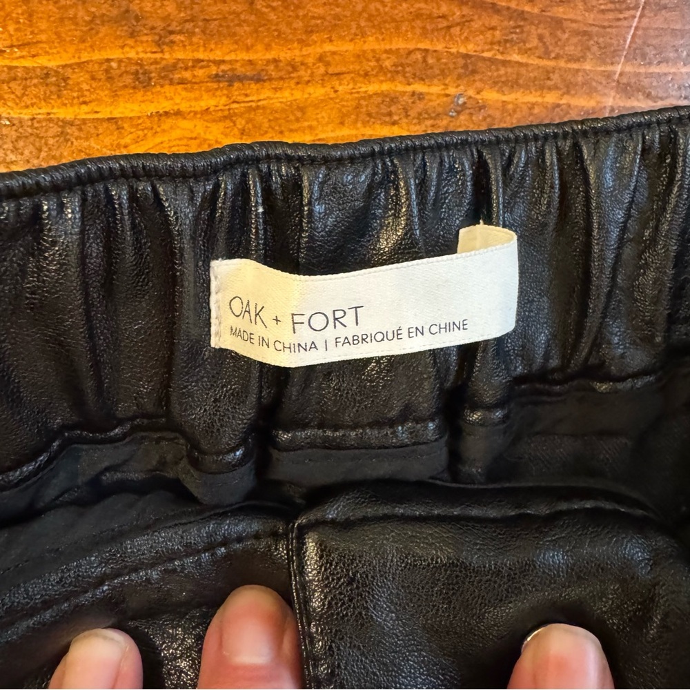 Oak & Fort Extra Small Black Faux Vegan Leather - Picture 7 of 9